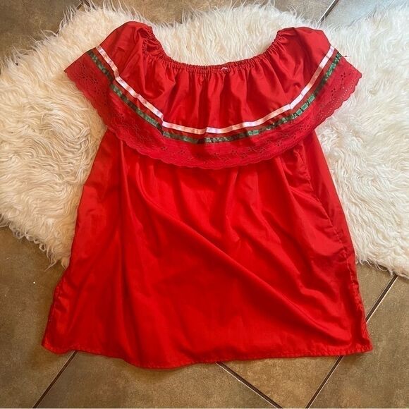 Mexican traditional blouse for 15 / 16 de Septiembre Independence Day - Picture 2 of 5